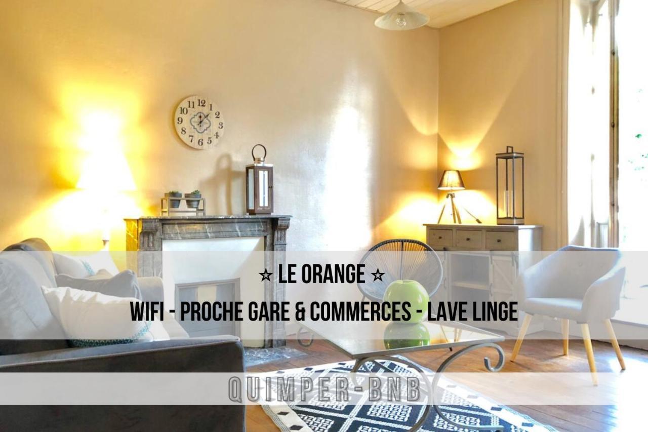Le Orange - Confort - Wifi - Entre Gare Et Centre Quimper Esterno foto